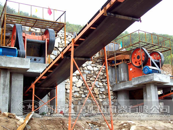 石料生產(chǎn)線現(xiàn)場