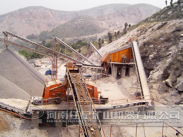 成套建筑砂生產線現場 成套建筑砂生產線現場