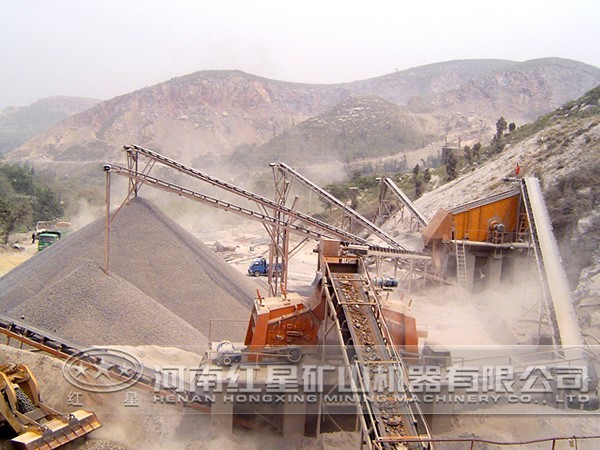 砂石生產線現場