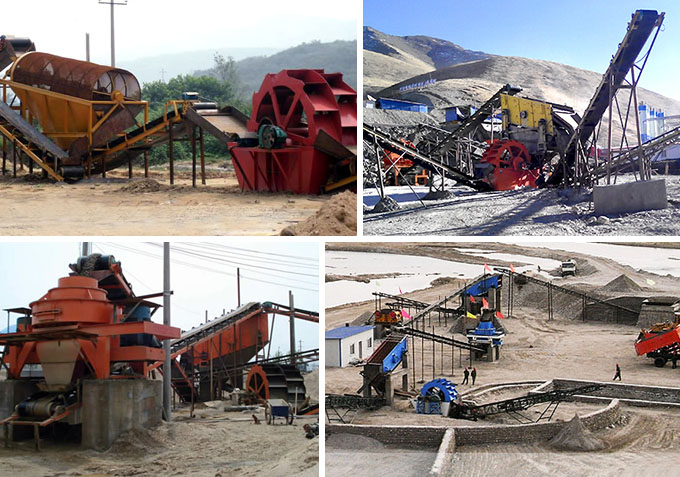 洗砂機作業(yè)現場拼圖